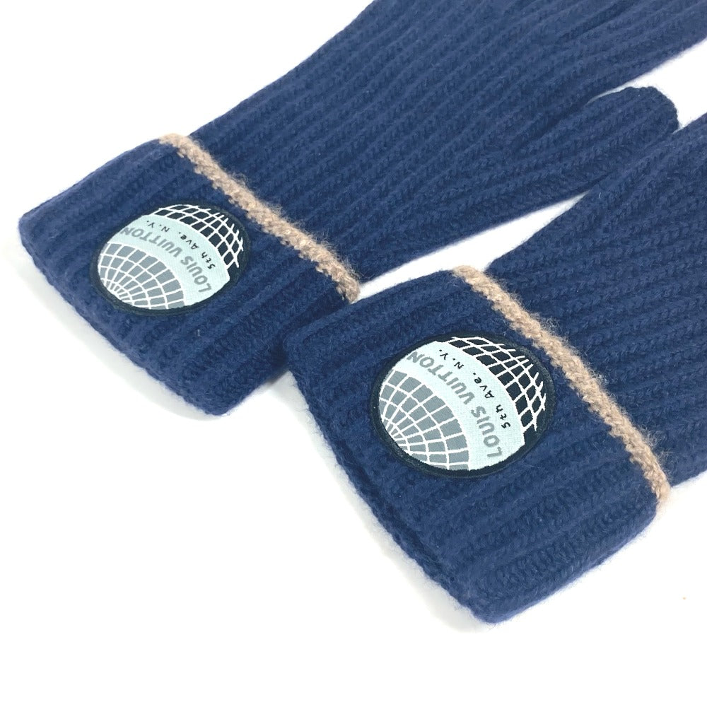 Louis Vuitton gloves cashmere patch Navy Logo Handbag