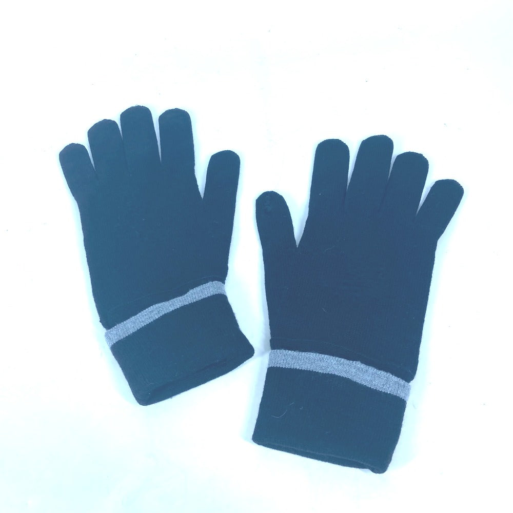 Louis Vuitton gloves M73470 Gon My Eclipse Monogram Wool Black Apparel
