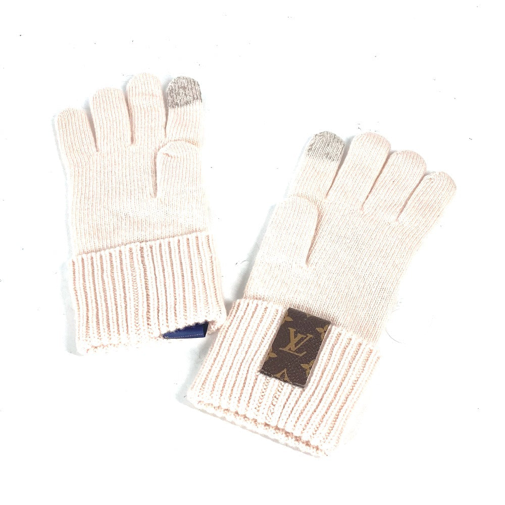 Louis Vuitton gloves M79254 flight mode Globe Wool Beige Apparel