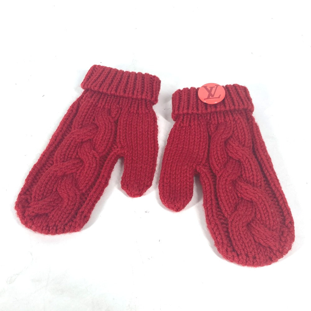 Louis Vuitton gloves Wool Red Logo Apparel