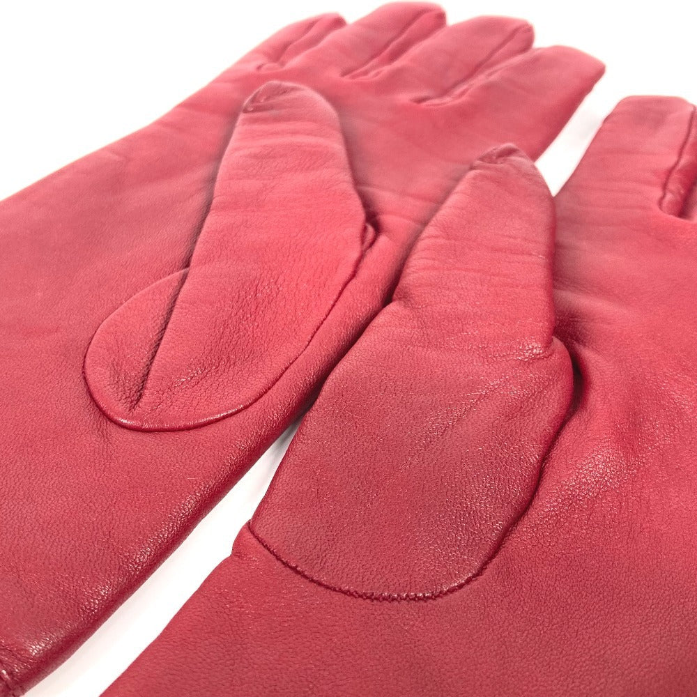 Louis Vuitton gloves M75864 V Leather Red Logo Handbag