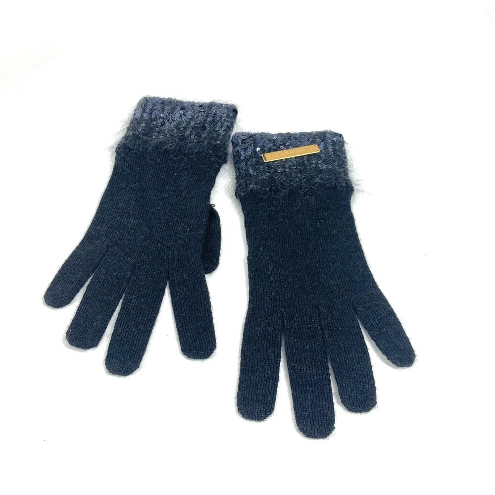 Louis Vuitton gloves Mohair Wool Gray Logo Handbag