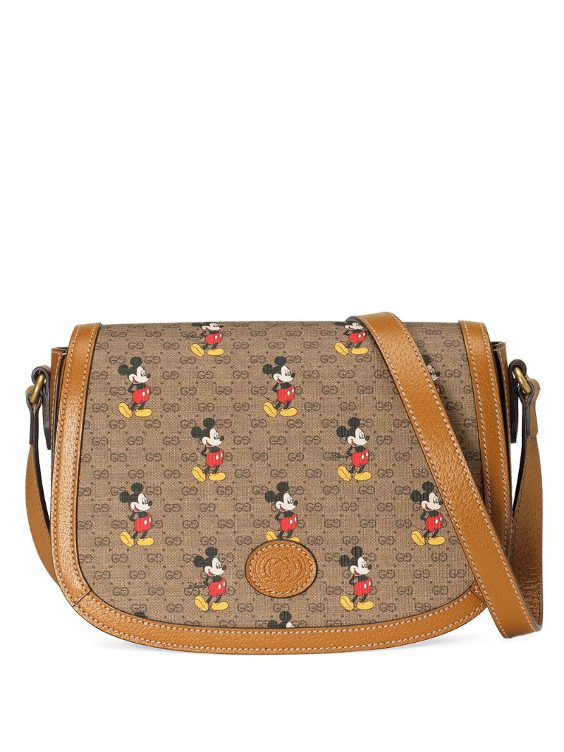 Gucci - x Disney cotton-canvas shoulder bag - women - Cotton/Leather/Canvas - One Size - NEUTRALS