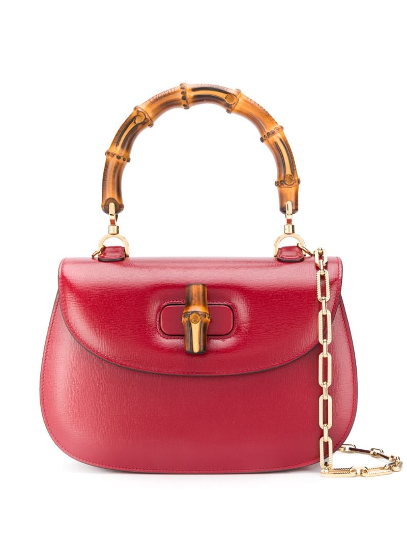 Gucci - bamboo top handle bag - women - Calf Leather - One Size - Red