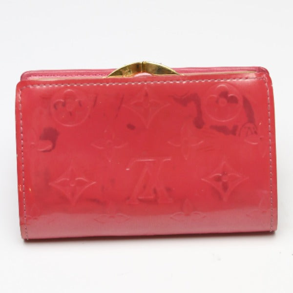 Louis Vuitton Bifold M9141F Vernis Gamaguchi Monogram Pink Wallet Case