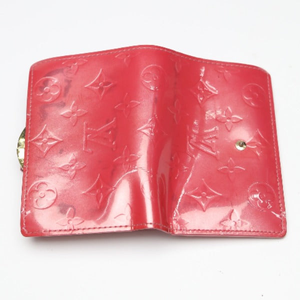 Louis Vuitton Bifold M9141F Vernis Gamaguchi Monogram Pink Wallet Case