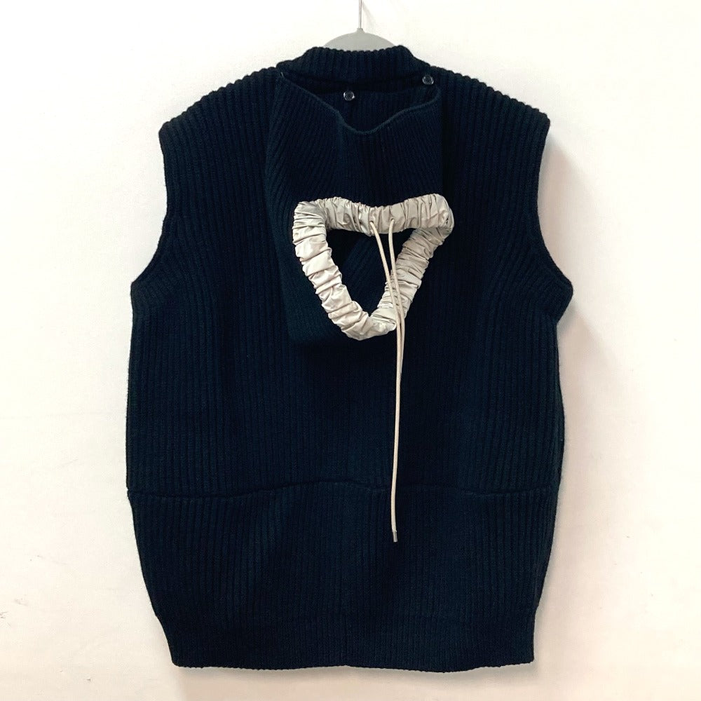 Louis Vuitton knit FLKW83 hood sleeveless knit Wool Black Apparel