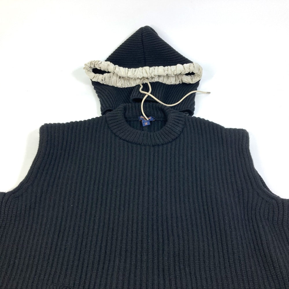 Louis Vuitton knit FLKW83 hood sleeveless knit Wool Black Apparel