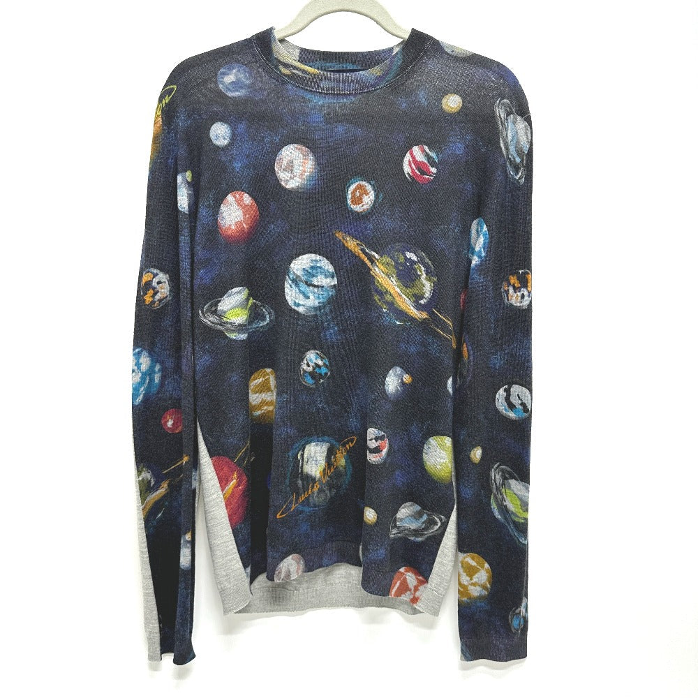 Louis Vuitton sweater RM191M Galaxy Planet print Wool Blue Apparel