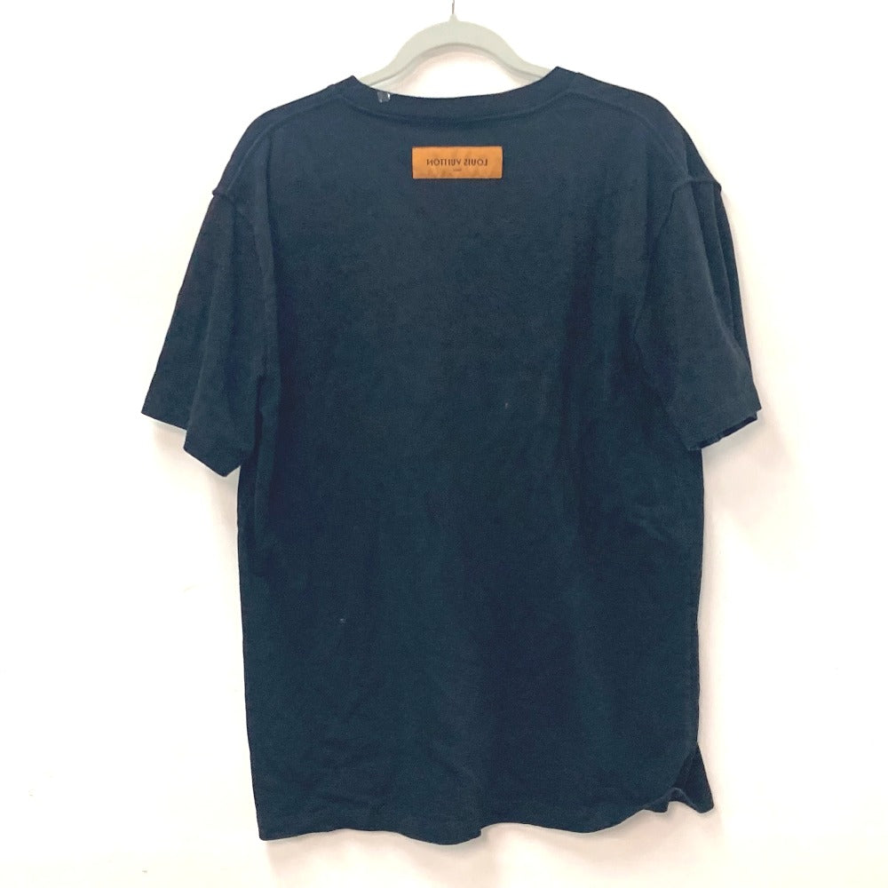 Louis Vuitton Short sleeve T-shirt spread embroidery Cotton Black Apparel