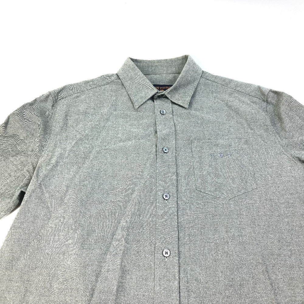 Louis Vuitton Long sleeve shirt collar flannel Cotton Gray Apparel