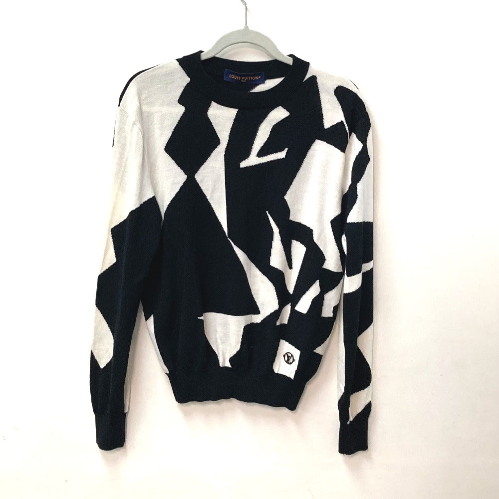 Louis Vuitton knit Abstract Houndstooth Crew Neck Wool White Apparel