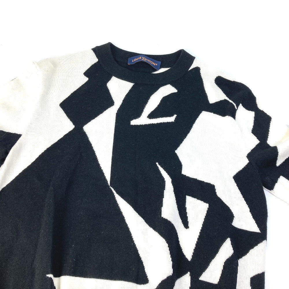 Louis Vuitton knit Abstract Houndstooth Crew Neck Wool White Apparel