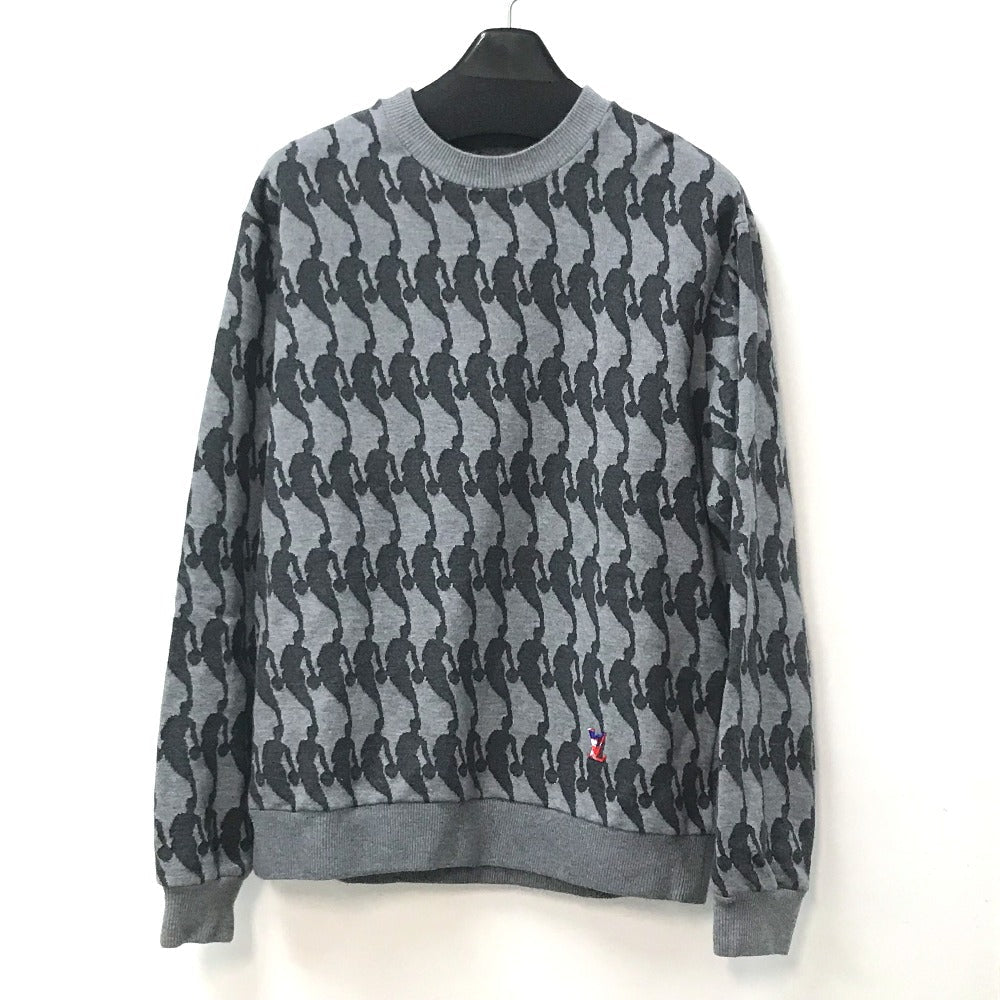 Louis Vuitton sweater NBA jacquard sweat S Cotton Gray Apparel