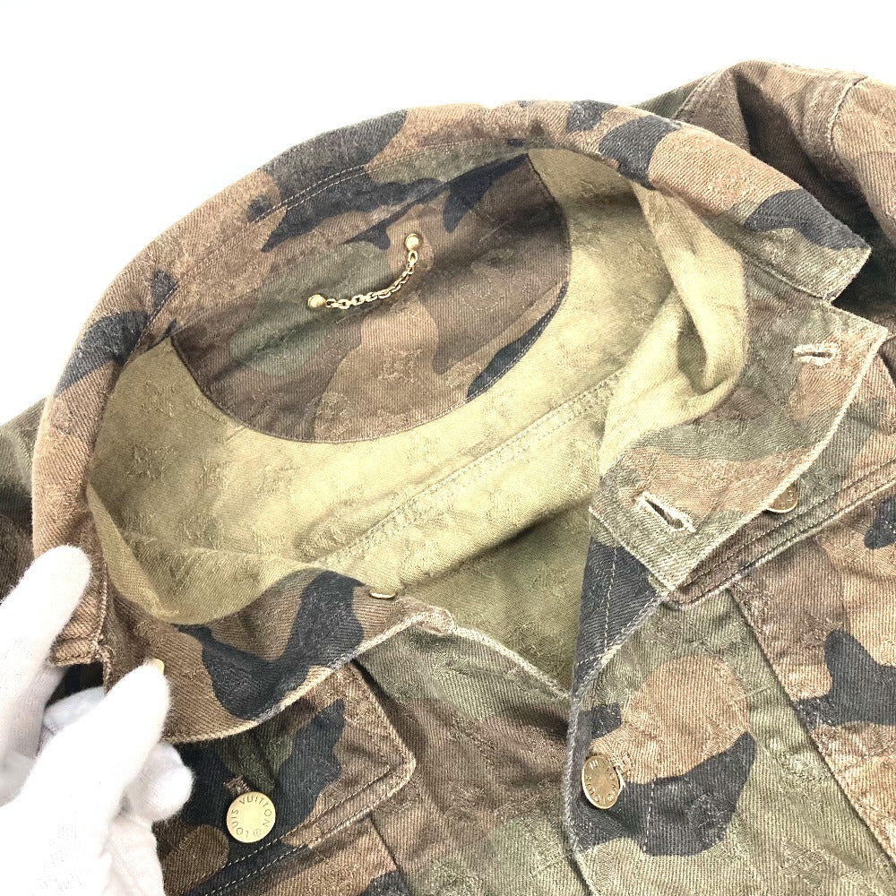 Louis Vuitton Jacket 1A3FE5 SUPREME camouflage Denim Cotton Green Apparel