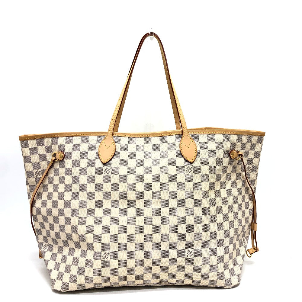 Louis Vuitton N51108 Damier Azur Neverfull GM Canvas White Tote Bag