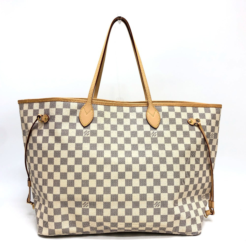 Louis Vuitton N51108 Damier Azur Neverfull GM Canvas White Tote Bag