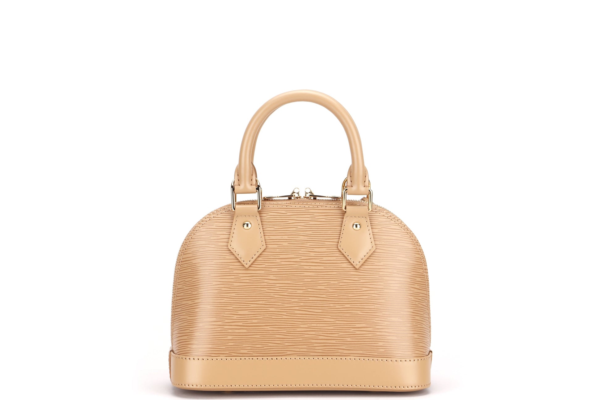 LOUIS VUITTON M22386 ALMA BB, CAMEL COLOR EPI LEATHER, WITH STRAP, KEYS, LOCK, DUST COVER & BOX