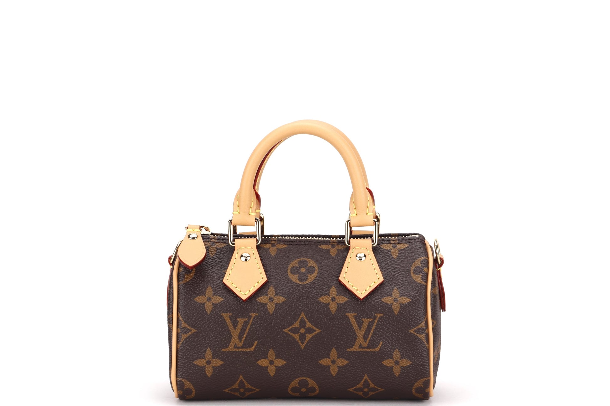 LOUIS VUITTON M81085 NANO SPEEDY MONOGRAM CANVAS, WITH STRAP, DUST COVER & BOX