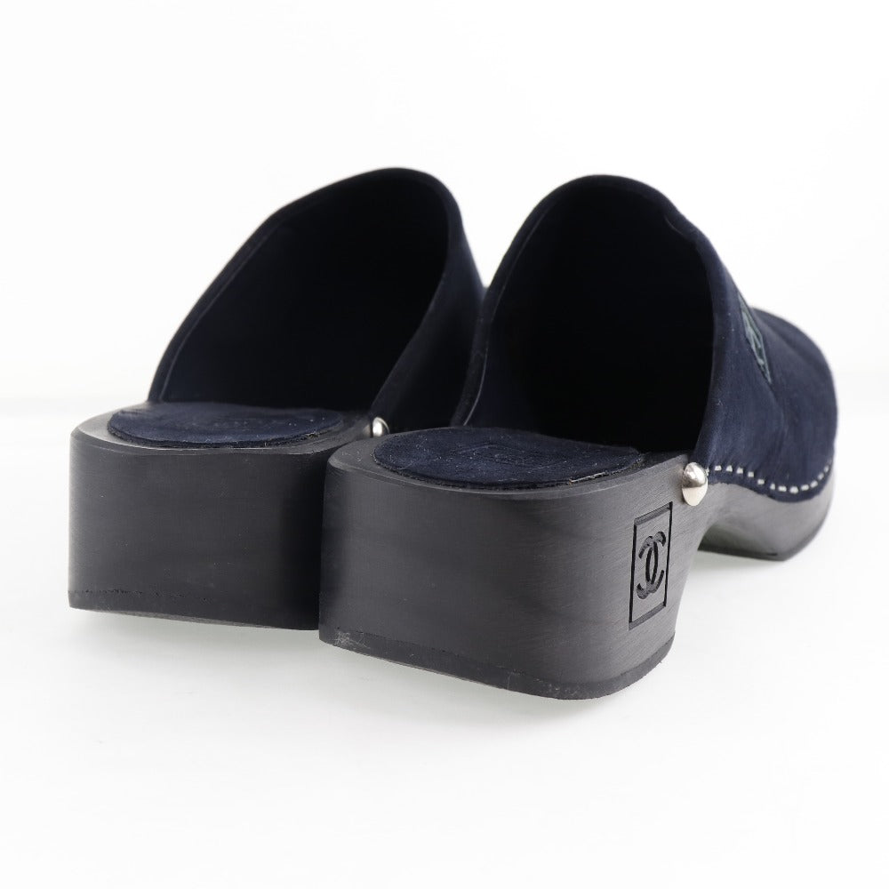 CHANEL Sandals G21635X01036 Suede black 04A unisex(Unisex) 36  