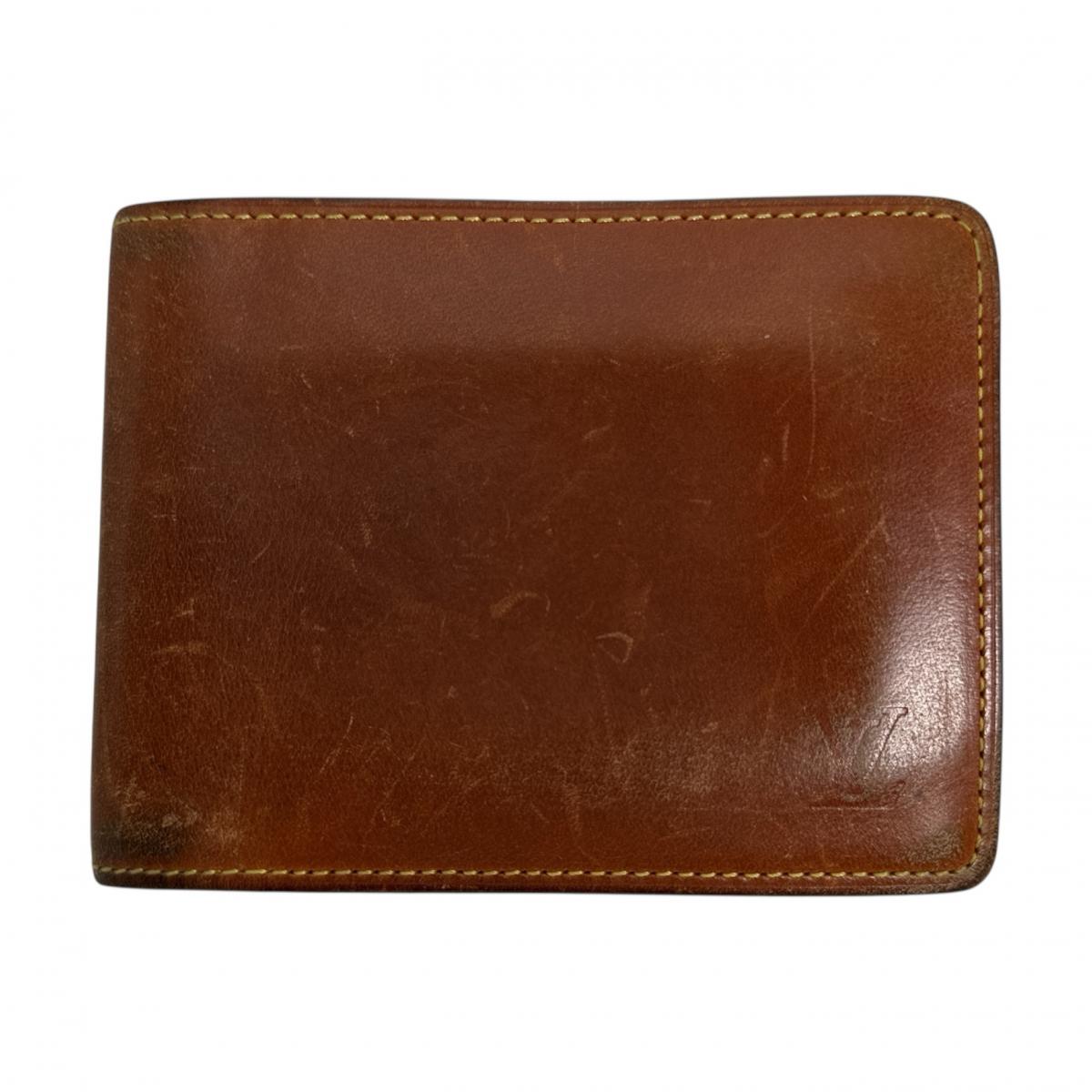 Louis Vuitton Bifold M85015 Porte Billets6Cartes Crdit Leather Brown Wallet Case
