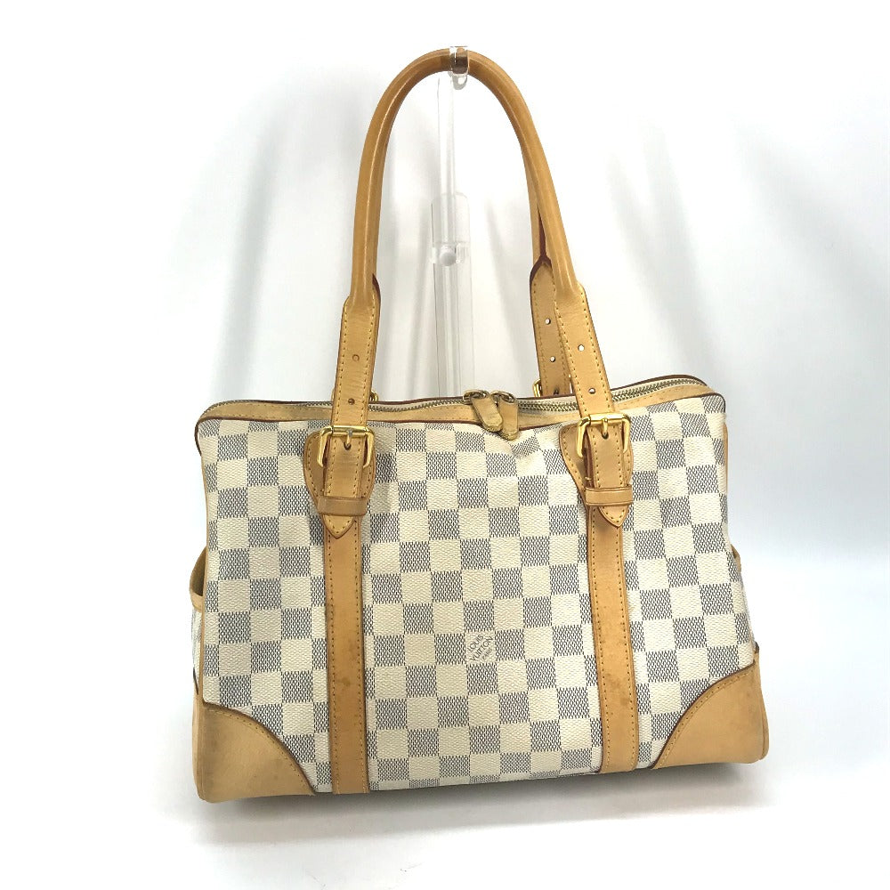 Louis Vuitton N52001 Damier Azur Damier Azur Canvas White Handbag