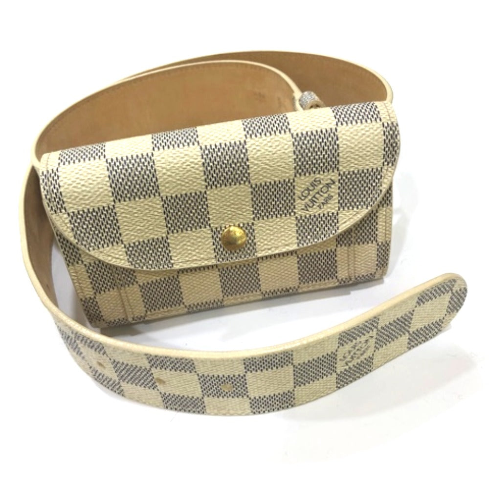 Louis Vuitton Waist M9835 Damier Azur Saint Canvas White Clutch Bag
