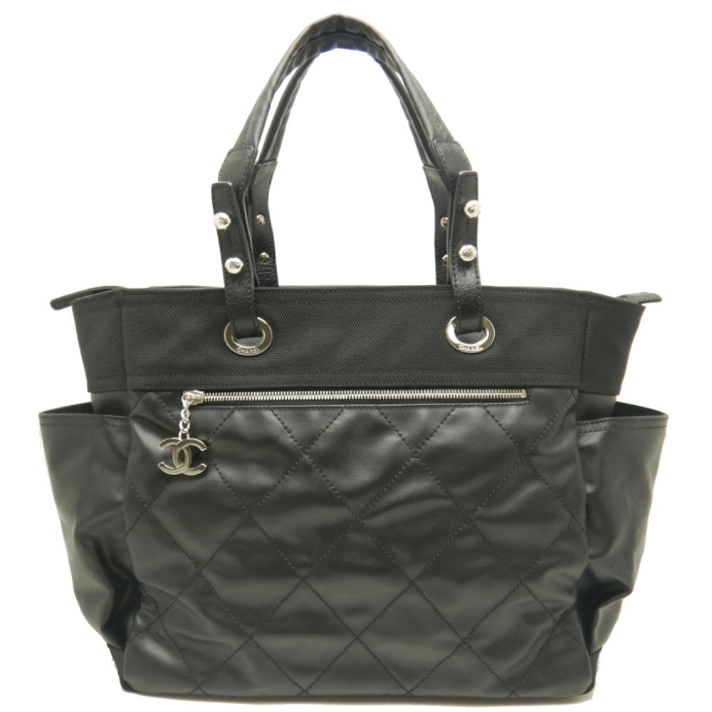 Chanel Paris Biarritz Tote GM x Leather Canvas Tote Bag