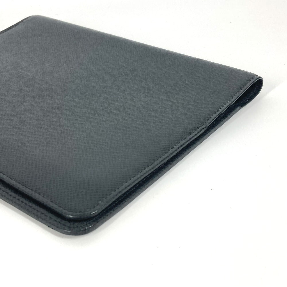 Louis Vuitton Note cover R20409 Taiga Leather Black Handbag 16