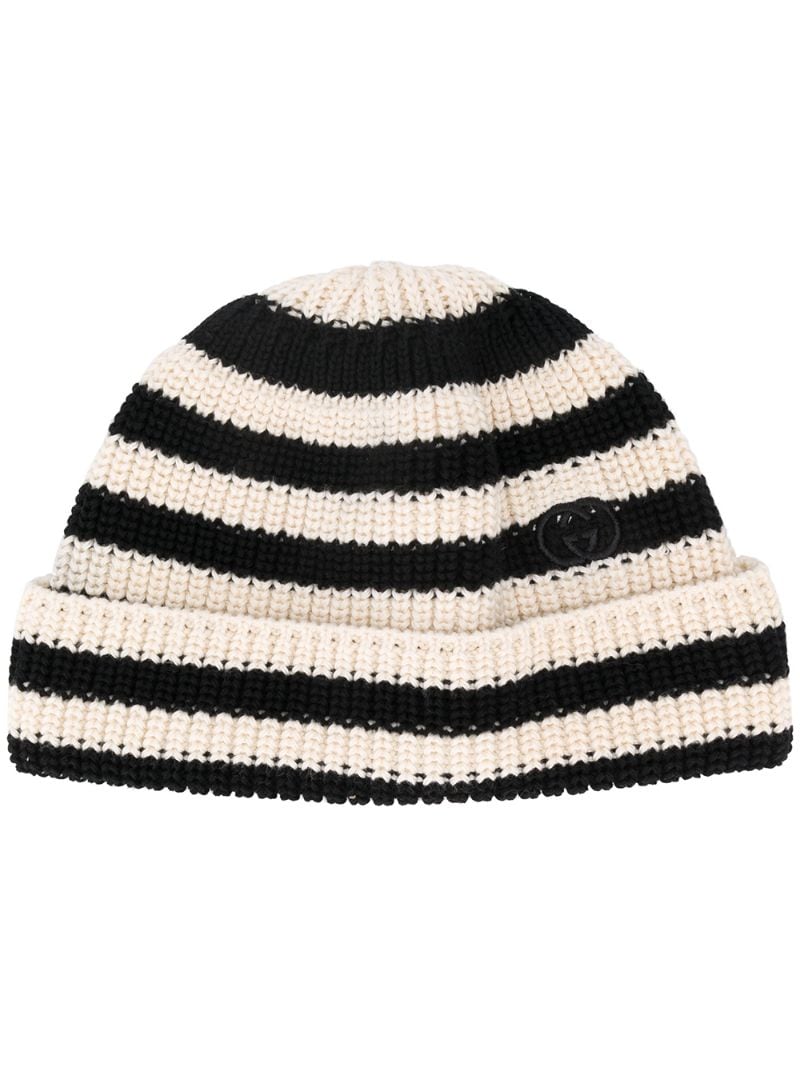 Gucci - striped beanie hat - men - Cotton - S, M, L - Black