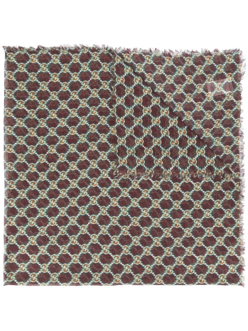 Gucci - GG Supreme print scarf - men - Silk/Cotton - One Size - Red