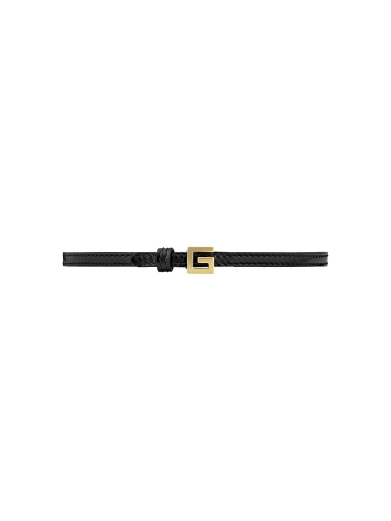 Gucci - square G choker - women - Leather - One Size - Black