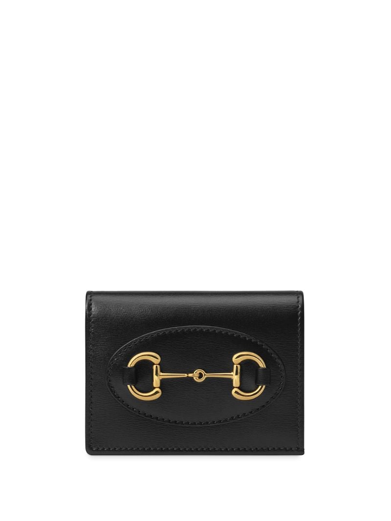 Gucci - Gucci 1955 Horsebit card case - women - Leather/metal - One Size - Black