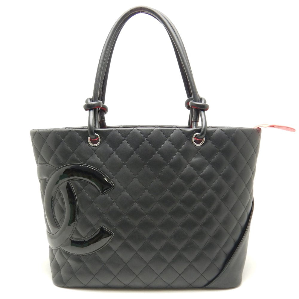 Chanel Tote Bag Cambon Line Calf Black Large