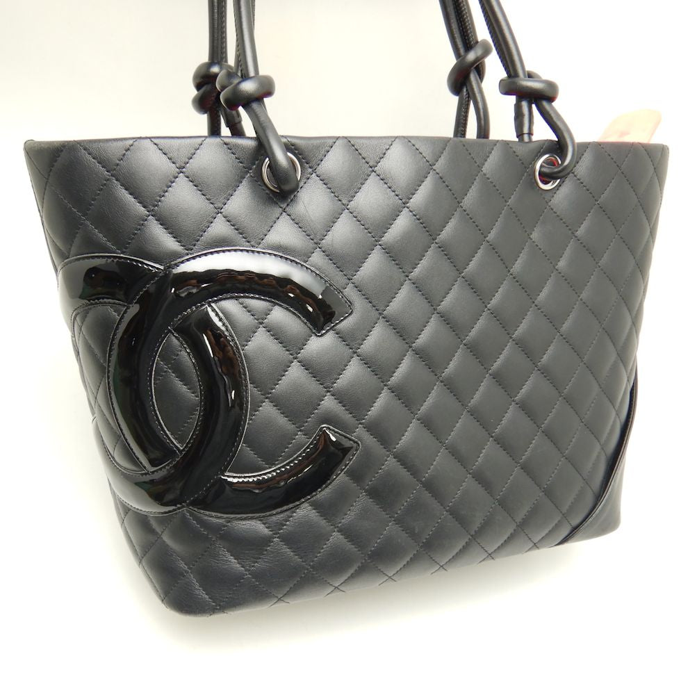 Chanel Tote Bag Cambon Line Calf Black Large