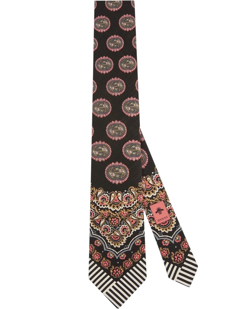 Gucci - paisley print wool tie - men - Wool - One Size - Black