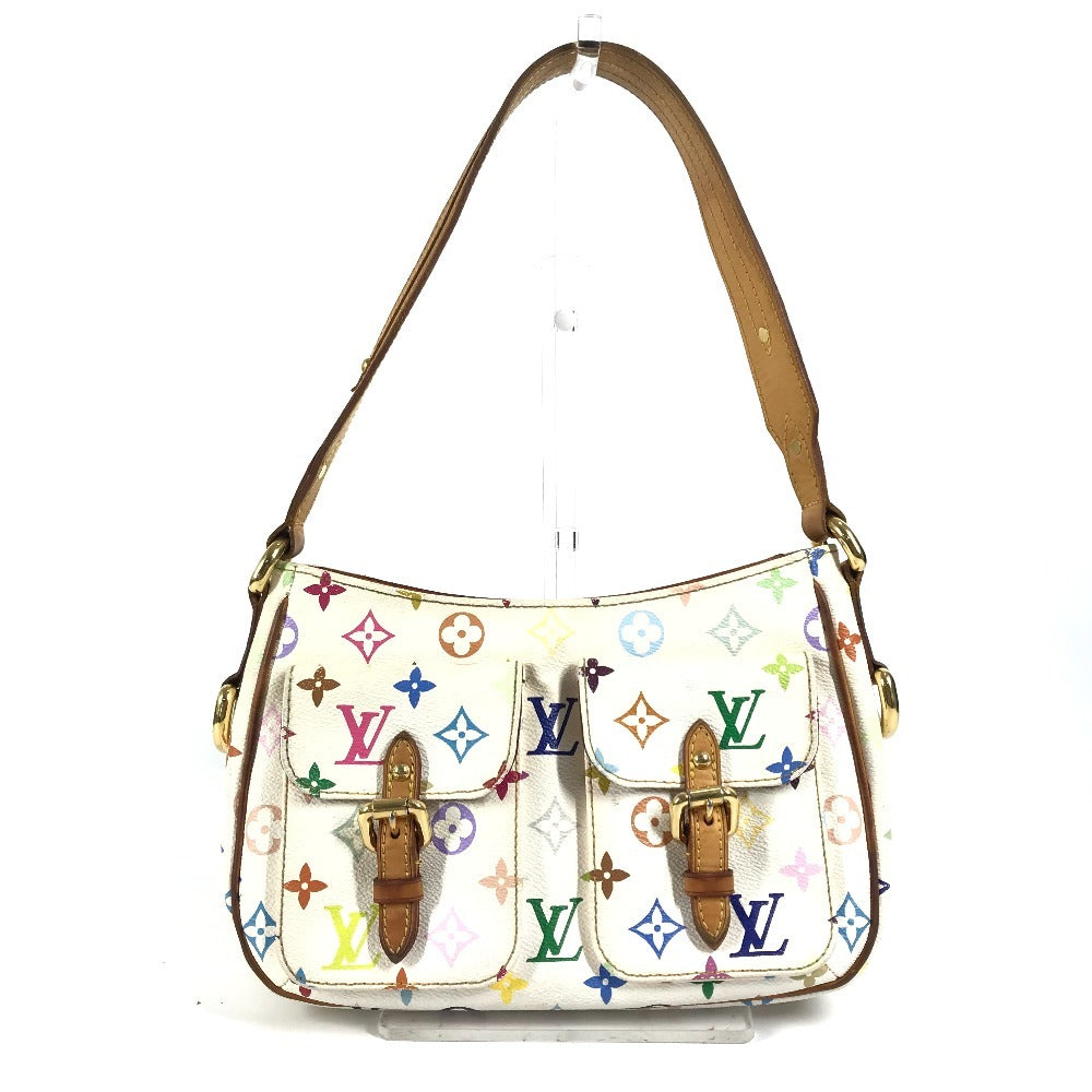 Louis Vuitton M40053 Lodge PM Monogram Canvas White Multicolor Shoulder Bag