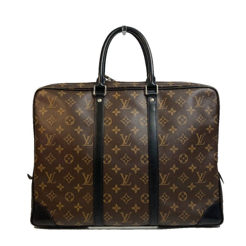 Louis Vuitton Briefcase M40225 Macasa Port Documan Monogram Canvas Brown Handbag