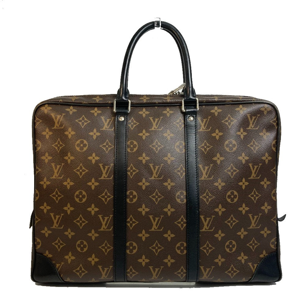 Louis Vuitton Briefcase M40225 Macasa Port Documan Monogram Canvas Brown Handbag