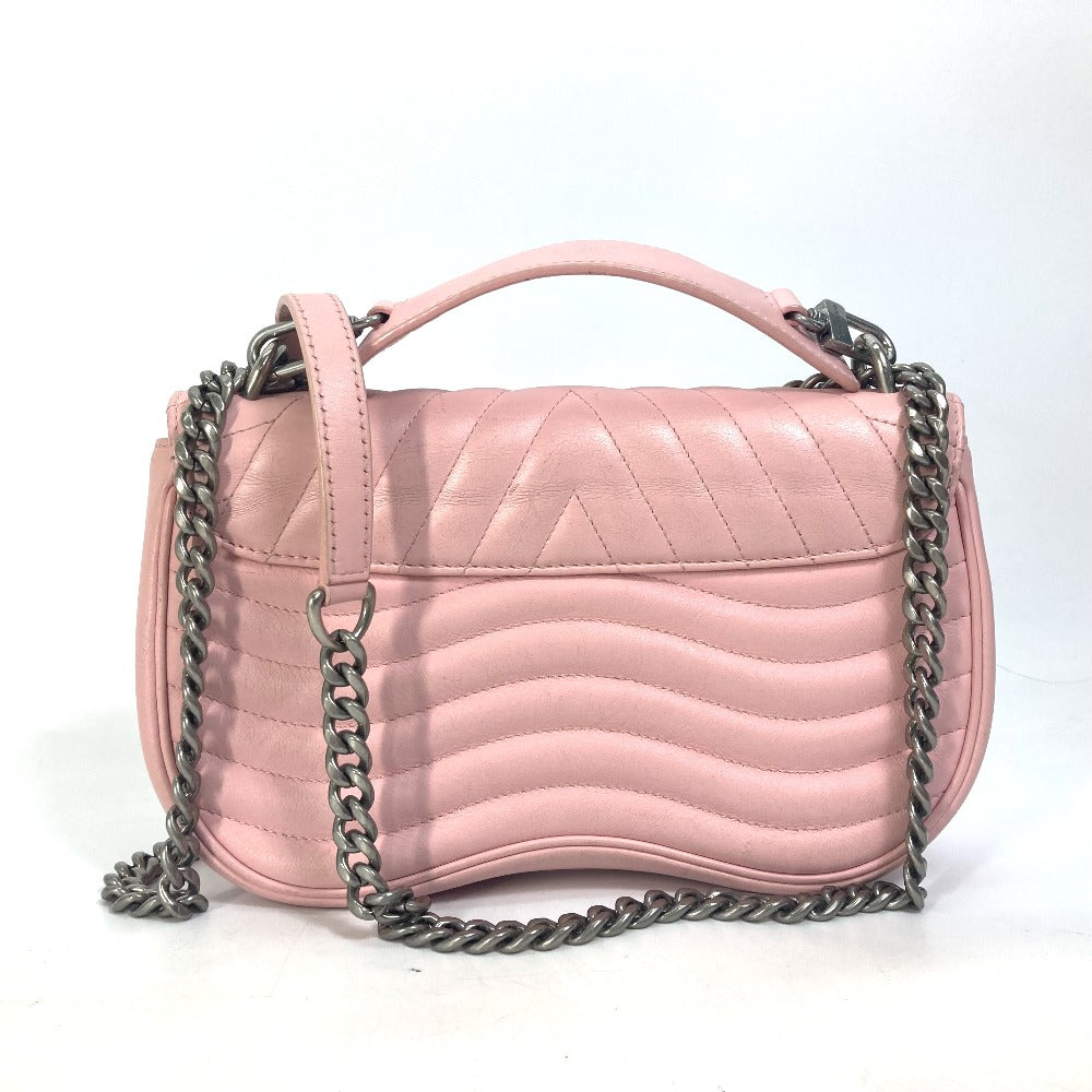 Louis Vuitton M51944 New Wave MM Leather Pink Chain Crossbody Bag
