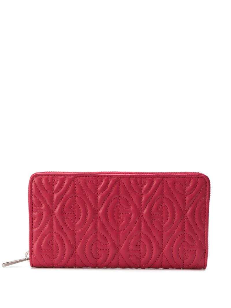 Gucci - embossed G continental wallet - men - Calf Leather - One Size - Red