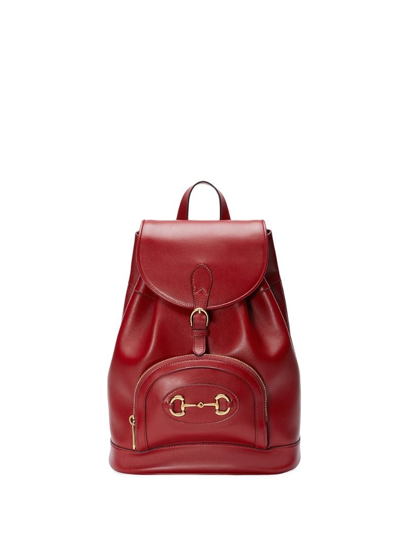 Gucci - Gucci 1955 Horsebit backpack - men - Cotton/Leather - One Size - Red