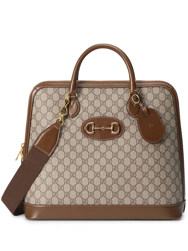 Gucci - 1955 Horsebit holdall - men - Cotton/Leather/Canvas - One Size - Brown