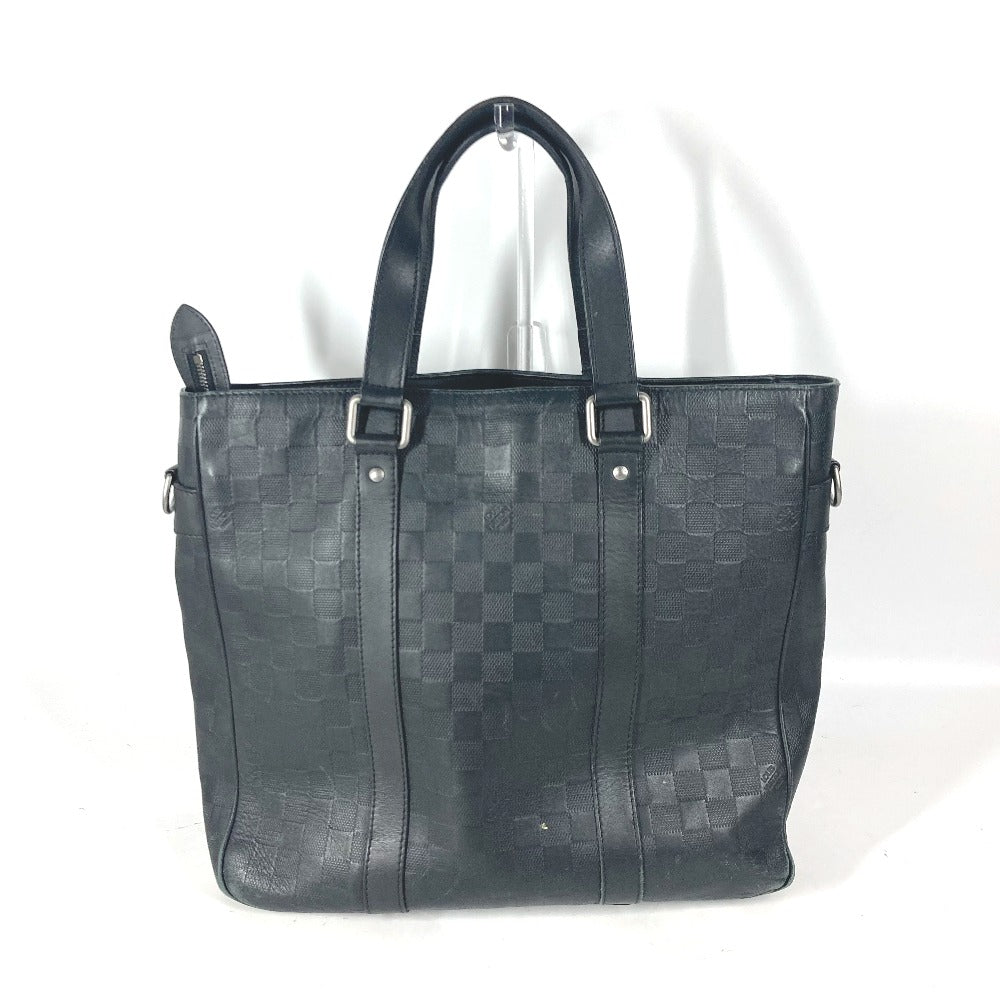 Louis Vuitton N41269 Damier Anfini Damier Anfini Leather Black Tote Bag