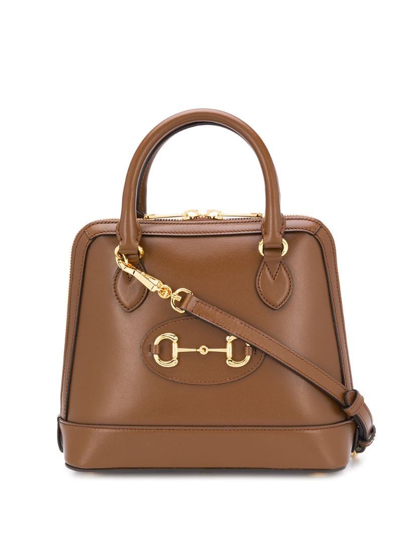 Gucci - Horsebit small top handle bag - women - Leather - One Size - Brown