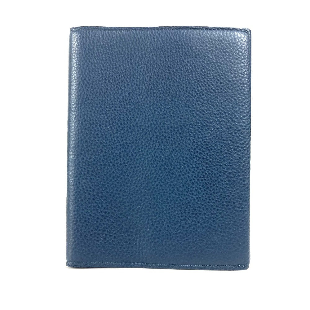 Louis Vuitton Note cover Books Notepads Leather Navy Logo Handbag