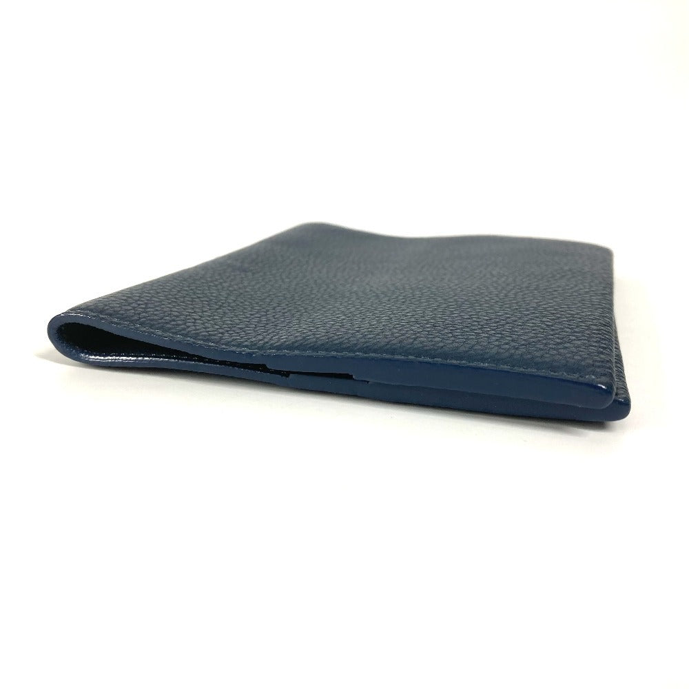 Louis Vuitton Note cover Books Notepads Leather Navy Logo Handbag