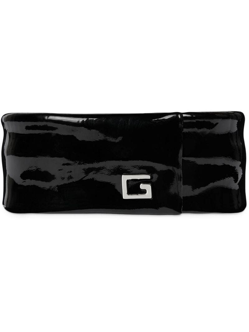 Gucci - Square G plaque choker - women - Leather - M, S - Black
