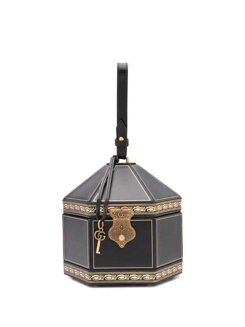 Gucci - mini geometric top handle bag - women - Calf Leather - One Size - Black