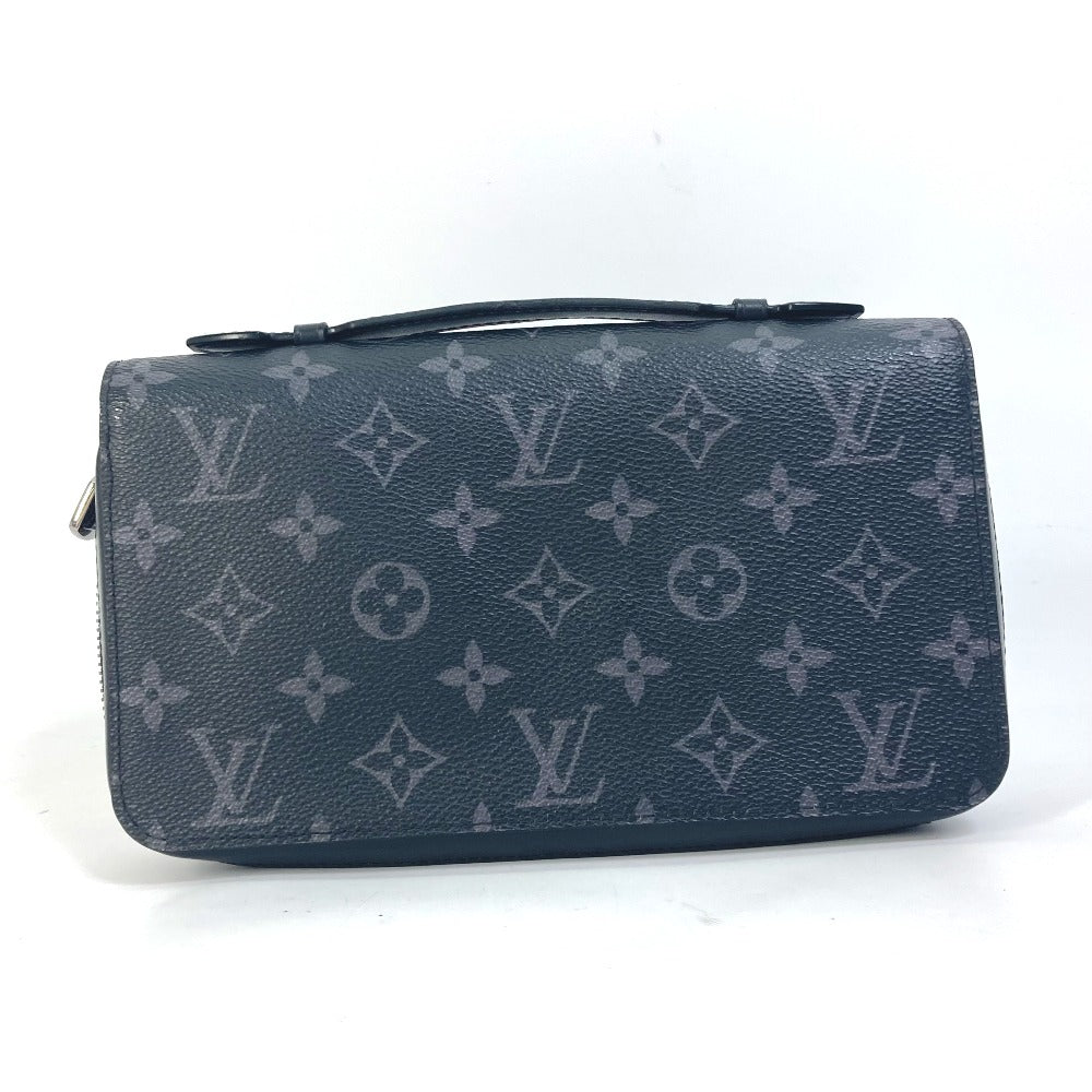 Louis Vuitton Long Purse M61698 Eclipse Monogram Canvas Black Wallet Case